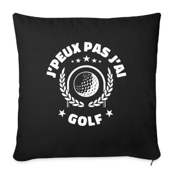 J'peux Pas J'ai Golf - Housse de coussin décorative 45 x 45 cm - noir - Devant