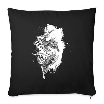 Art - Sofa pillowcase 17,3'' x 17,3'' (45 x 45 cm) - black - Front