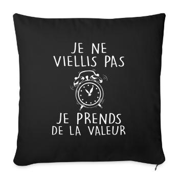 Je N'ai Pas Le Temps Je Suis à La Retraite - Housse de coussin décorative 45 x 45 cm - noir - Devant