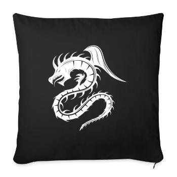 dragon chinois - Housse de coussin décorative 45 x 45 cm - noir - Devant