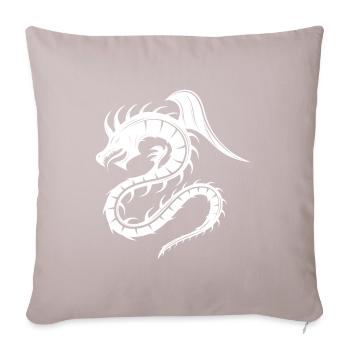 dragon chinois - Housse de coussin décorative 45 x 45 cm - taupe clair - Devant