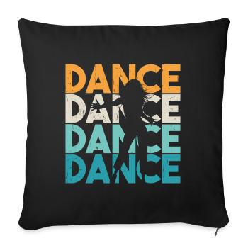 Danse Danseuse Cadeau - Housse de coussin décorative 45 x 45 cm - noir - Devant