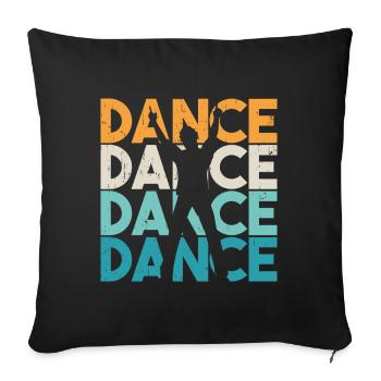 Danse Danseur Cadeau - Housse de coussin décorative 45 x 45 cm - noir - Devant