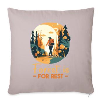 Forest Camping Mountain Holidays - Sofa pillowcase 17,3'' x 17,3'' (45 x 45 cm) - light taupe - Front