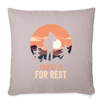 Forest Camping Mountain Holidays - Sofa pillowcase 17,3'' x 17,3'' (45 x 45 cm) - light taupe - Front