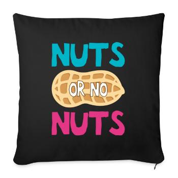 Nuts Or No Nuts Gender Reveal Babyshower Gift - Housse de coussin décorative 45 x 45 cm - noir - Devant