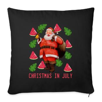 Xmas Christmas In July - Sofa pillowcase 17,3'' x 17,3'' (45 x 45 cm) - black - Front