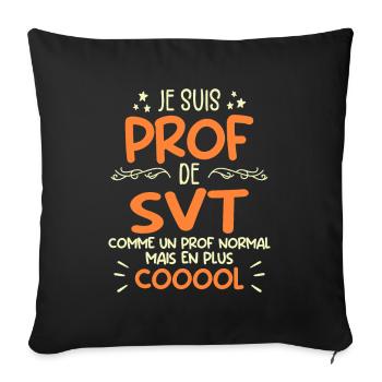 Prof de SVT super cool - Housse de coussin décorative 45 x 45 cm - noir - Devant