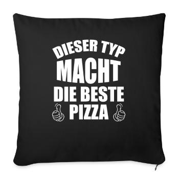 Dieser Typ Macht Die Beste Pizza - Housse de coussin décorative 45 x 45 cm - noir - Devant