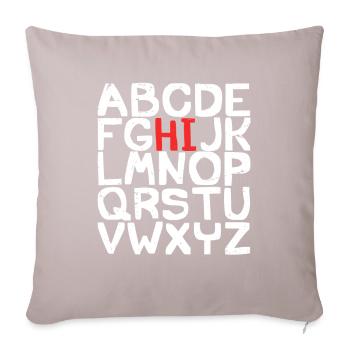 Funny Pre K Kindergarten Hi Alphabet Back To Schoo - Sofa pillowcase 17,3'' x 17,3'' (45 x 45 cm) - light taupe - Front