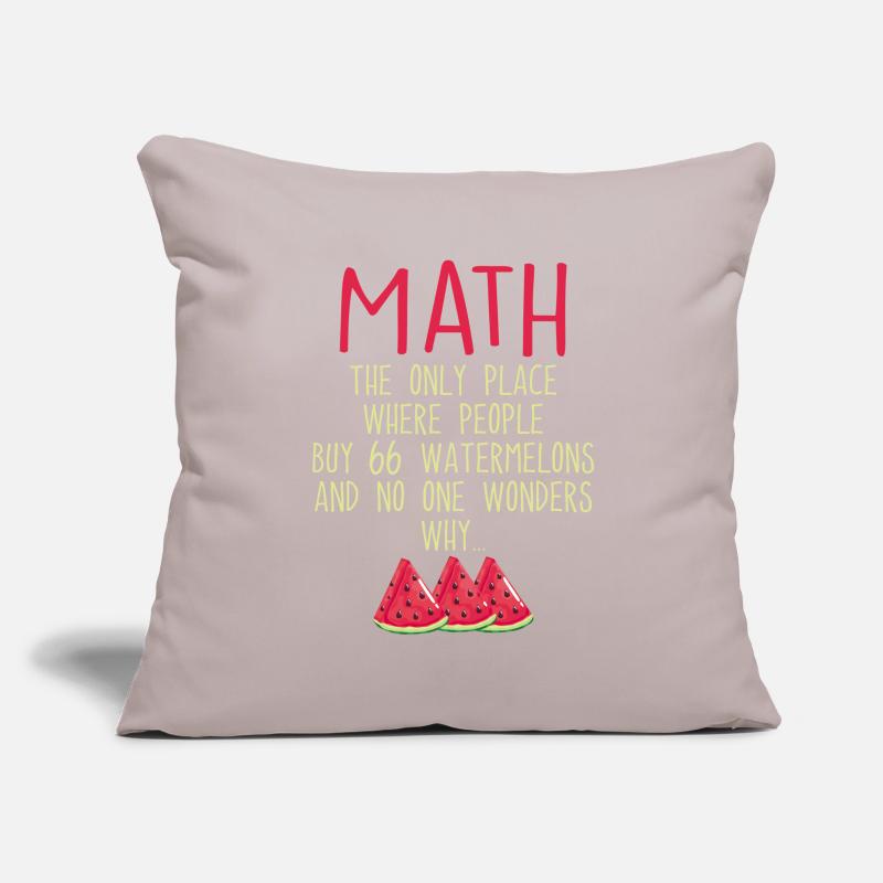 Math And Watermelons Mathematics Calculation Numbe Sofa pillowcase 17,3'' x 17,3'' (45 x 45 cm)