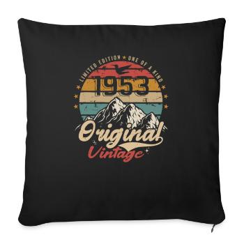 Original Vintage 1953 limited edition 1953 - Sofa pillowcase 17,3'' x 17,3'' (45 x 45 cm) - black - Front