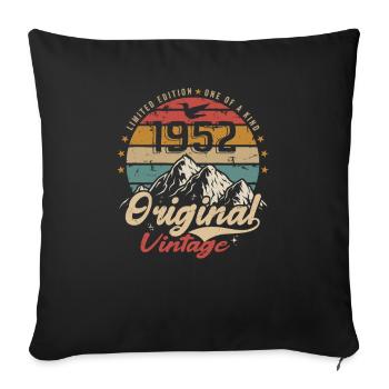 Original Vintage 1952 limitierte Auflage 1952 - Sofakissenbezug 45 x 45 cm - Schwarz - Vorne
