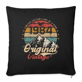 Original Vintage 1984 limited edition 1984 - Sofa pillowcase 17,3'' x 17,3'' (45 x 45 cm) - black - Front