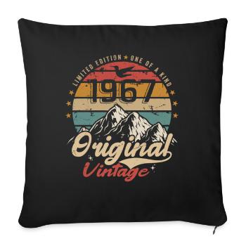 Original Vintage 1967 limited edition 1967 - Sofa pillowcase 17,3'' x 17,3'' (45 x 45 cm) - black - Front