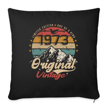Original Vintage 1973 limited edition 1973 - Sofa pillowcase 17,3'' x 17,3'' (45 x 45 cm) - black - Front