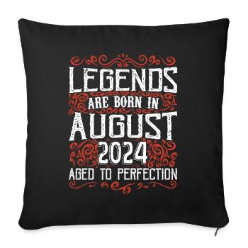 2024 August Vintage Retro Anniversary August 2024 - Sofa pillowcase 17,3'' x 17,3'' (45 x 45 cm) - black - Front