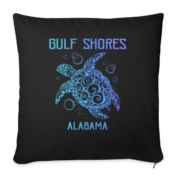 Gulf Shores Alabama Vacation Memories & Apparel - Sofa pillowcase 17,3'' x 17,3'' (45 x 45 cm) - black - Front