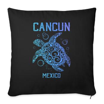 Cancun Mexico Sea Turtle Boys Girls Toddler - Sofa pillowcase 17,3'' x 17,3'' (45 x 45 cm) - black - Front