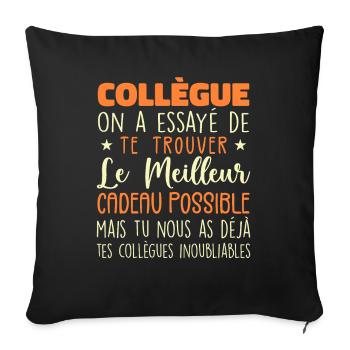 Mes Collègues Sont Inoubliables Et Extra - Housse de coussin décorative 45 x 45 cm - noir - Devant