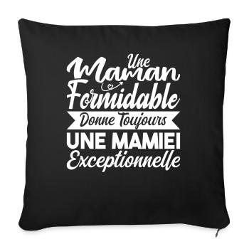 Grand-Mère Cadeau - Une Mamie Exceptionnelle, Cool - Housse de coussin décorative 45 x 45 cm - noir - Devant