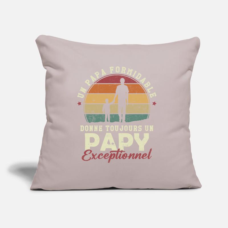 Papa formidable, papy exceptionnel Housse de coussin décorative 45 x 45 cm