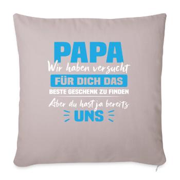 Papa bestes Geschenk - Housse de coussin décorative 45 x 45 cm - taupe clair - Devant