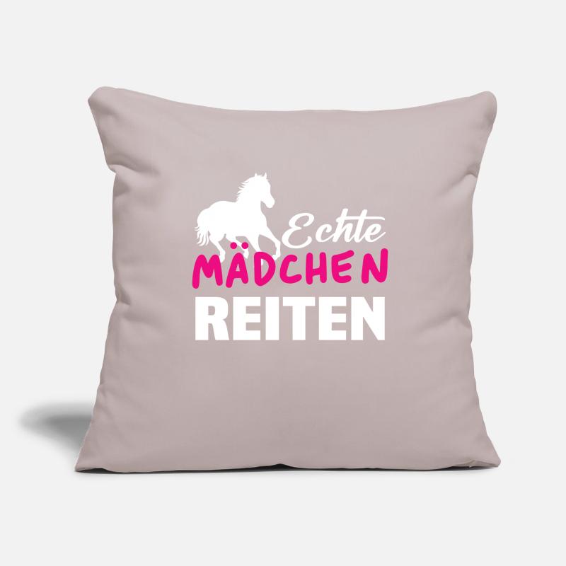 Echte mädchen reiten Sofakissenbezug 45 x 45 cm