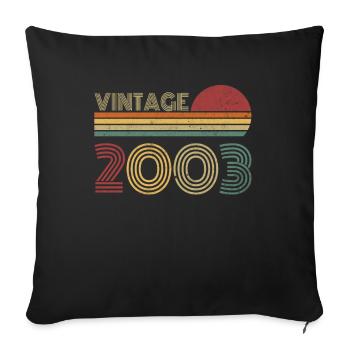 Millésime 2003 - Housse de coussin décorative 45 x 45 cm - noir - Devant