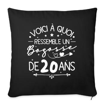 Voici à quoi ressemble un bogosse de 20 ans - Housse de coussin décorative 45 x 45 cm - noir - Devant