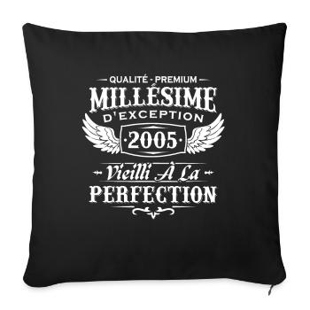 Millésime 2005 - Housse de coussin décorative 45 x 45 cm - noir - Devant