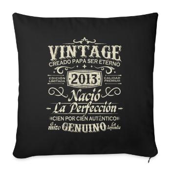2013 Vintage 10 Year Birthday - Sofa pillowcase 17,3'' x 17,3'' (45 x 45 cm) - black - Front