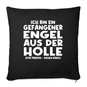 Gefallener Engel aus der Hölle - Sofakissenbezug 45 x 45 cm - Schwarz - Vorne