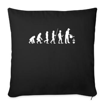 Evolution gardening humor gift - Sofa pillowcase 17,3'' x 17,3'' (45 x 45 cm) - black - Front