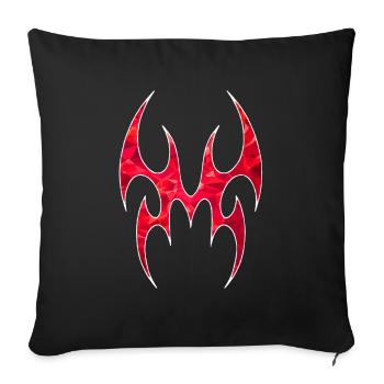 Alien Spider fait de polygones rouges - Housse de coussin décorative 45 x 45 cm - noir - Devant