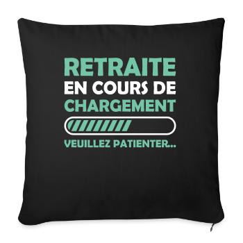 Retraite en cours de chargement - Housse de coussin décorative 45 x 45 cm - noir - Devant