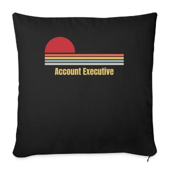 Account Executive - Sofa pillowcase 17,3'' x 17,3'' (45 x 45 cm) - black - Front