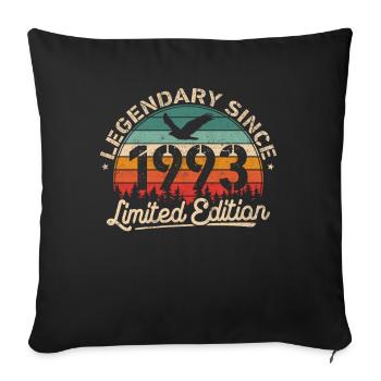 Legendary Since 1993 Vintage Anniversary Gift - Sofa pillowcase 17,3'' x 17,3'' (45 x 45 cm) - black - Front