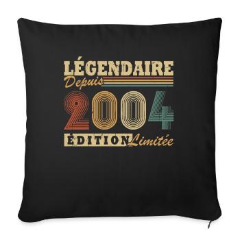 Légendaire depuis 2004 édition limitée - Housse de coussin décorative 45 x 45 cm - noir - Devant