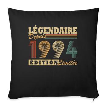 Légendaire depuis 1994 édition limitée - Housse de coussin décorative 45 x 45 cm - noir - Devant