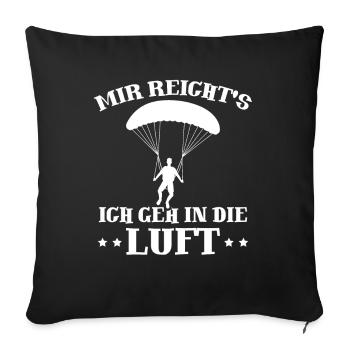 Mir reichts ich geh in die luft - Sofakissenbezug 45 x 45 cm - Schwarz - Vorne