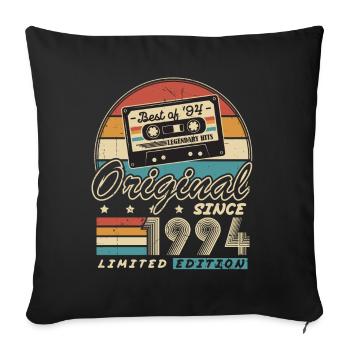 Original Since 1994 Vintage Gift Birthday - Sofa pillowcase 17,3'' x 17,3'' (45 x 45 cm) - black - Front