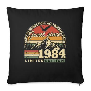 Great Since 1984 Vintage Vintage Birthday - Sofa pillowcase 17,3'' x 17,3'' (45 x 45 cm) - black - Front