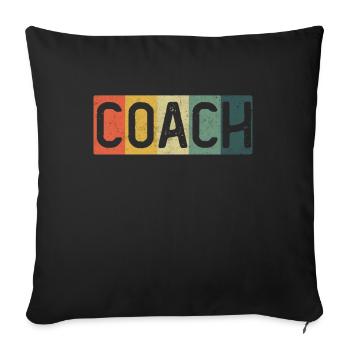 Vintage Coach Gift for Best Coach - Sofa pillowcase 17,3'' x 17,3'' (45 x 45 cm) - black - Front