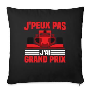 Je peux pas j ai grand prix - Housse de coussin décorative 45 x 45 cm - noir - Devant