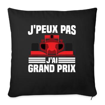 Je peux pas j ai grand prix - Housse de coussin décorative 45 x 45 cm - noir - Devant