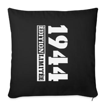1944 Édition Limitée Humour Anniversaire 80 Ans - Housse de coussin décorative 45 x 45 cm - noir - Devant