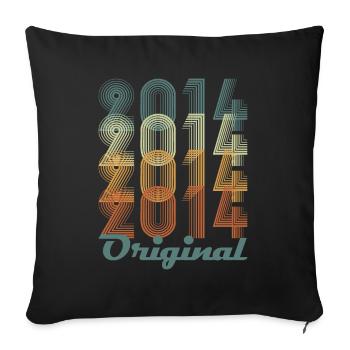 Original 2014 Vintage Cadeau Anniversaire - Housse de coussin décorative 45 x 45 cm - noir - Devant