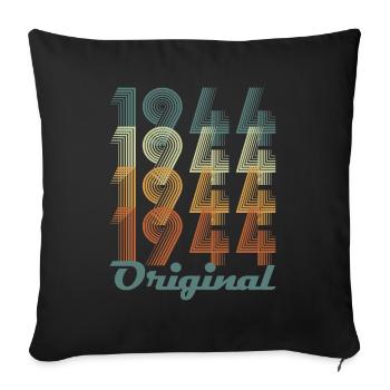 Original 1944 Vintage Cadeau Anniversaire - Housse de coussin décorative 45 x 45 cm - noir - Devant