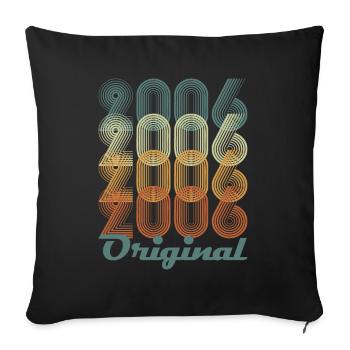 Original 2006 Vintage Cadeau Anniversaire - Housse de coussin décorative 45 x 45 cm - noir - Devant